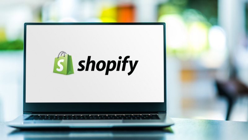 shopify logo displayed in PC