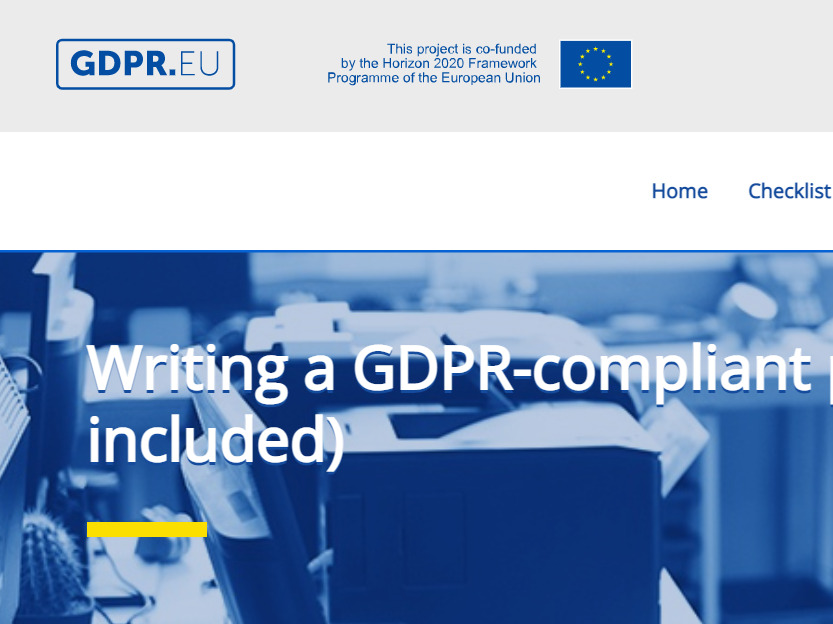 GDPR privacy policy template　パコロア